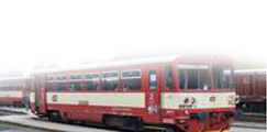 Motorový vůz 810 červeno krémový ČD
