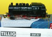 Parní lokomotiva řady BR 81 nový motor Tillig TT