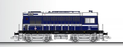 Model dieselové lokomotivy T435, ČSD (TT)