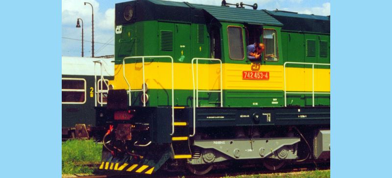 Model dieselové lokomotivy 742 453 ČD  MTB Modely Mašinky (HO)