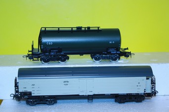 Set 2 nákladních vagonů ČSD (HO)- vitrínový model