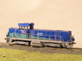 Maketa motorové lokomotivy řady 729 610 ,,UNIPETROLL" 