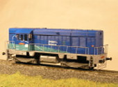 Maketa dieselové lokomotivy řady 740 558-2 ,,Unipetrol"