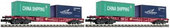 Sada dvou kontejnerových nákladních vozů drah DB AG
