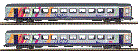 Sada 2 osobních vozů řady ALSACE 2. třídy, drah SNCF