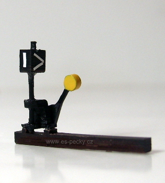 Imitace vyhybkového návěstidla bez přestavníku