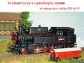 Parní lokomotiva 423 ČSD + uzavřený vůz ČSD zdarma!