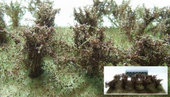 Vysoké keře - hnědá - jemné listí