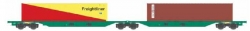 kontejnerový vůz Typ Sggmmrss CEMAT zelený