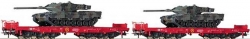 Sada 2 plošinových vagonů pro převoz těžkého nákladu - DBAG