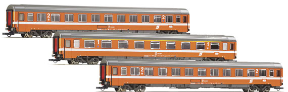 Set 3 rychlíkových  vozů drah OBB