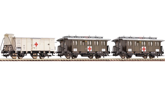 Set - 3 vozy červený kříž - K.P.E.V.
