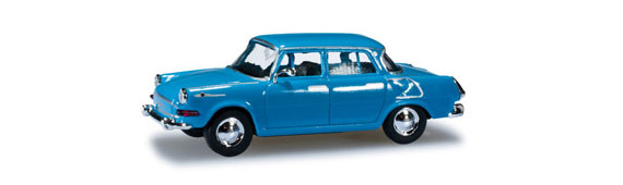 Model osobního vozu ŠKODA 1000 MB, modrá barva