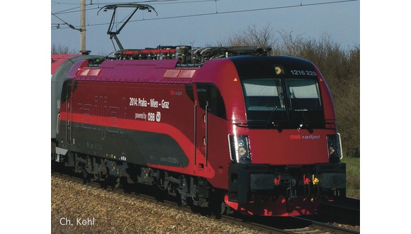Elektrická lokomotiva 1216 229 -Railjet-  ÖBB