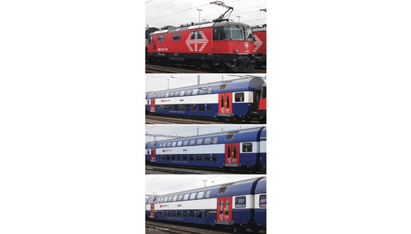 Elektrická lokomotiva Re 420 s vagony