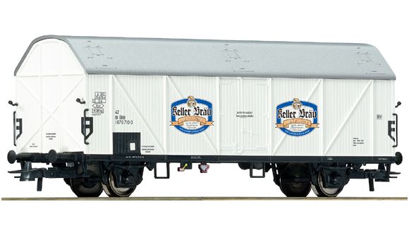 Uzavřený nákladní vagon s půlkulatou střechou - pivovar Kellerbräu 