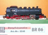 Parní lokomotiva řady BR 86/455ČSD (TT) nepoužívaná 
