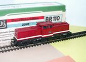 Dieselová lokomotiva řady BR 110 DR modely (TT)