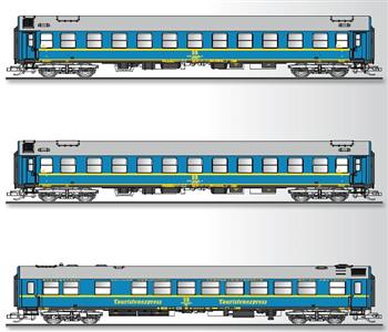3-dílný set rychlíkových vagonů