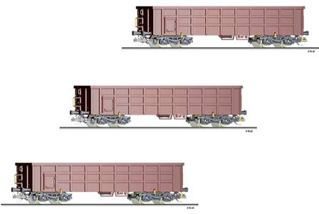 3-dílný set nákladních vozů