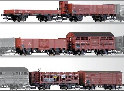 6-dílný set nákladní vozů ČSD