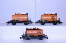 Set 3 nákladních vagónů oranžové barvy vláčky Berliner TT Bahn