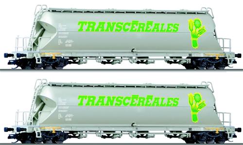 2-dílný set vozů na přepravu sypkých hmot "TRANSCEREALES / C.T.C."