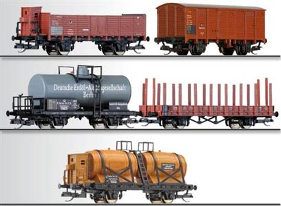 5-dílný set nákladních vozů, "175 let trati Lipsko-Drážďany"