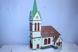 Sestavený model kostela HO