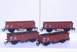 Set 4 nákladních otevřerných  vozů různých  drah