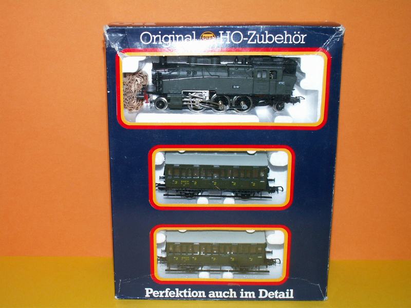 Set parní lokomotivy + vagony