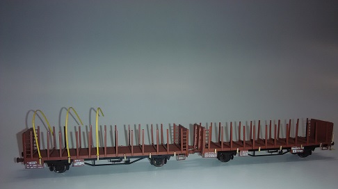 Sestavený model klanicového vagonu Laapsy (TT)