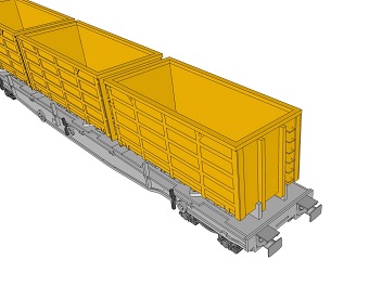  TT- Sestavený model kontejnerového vozu  Sips (3ks)