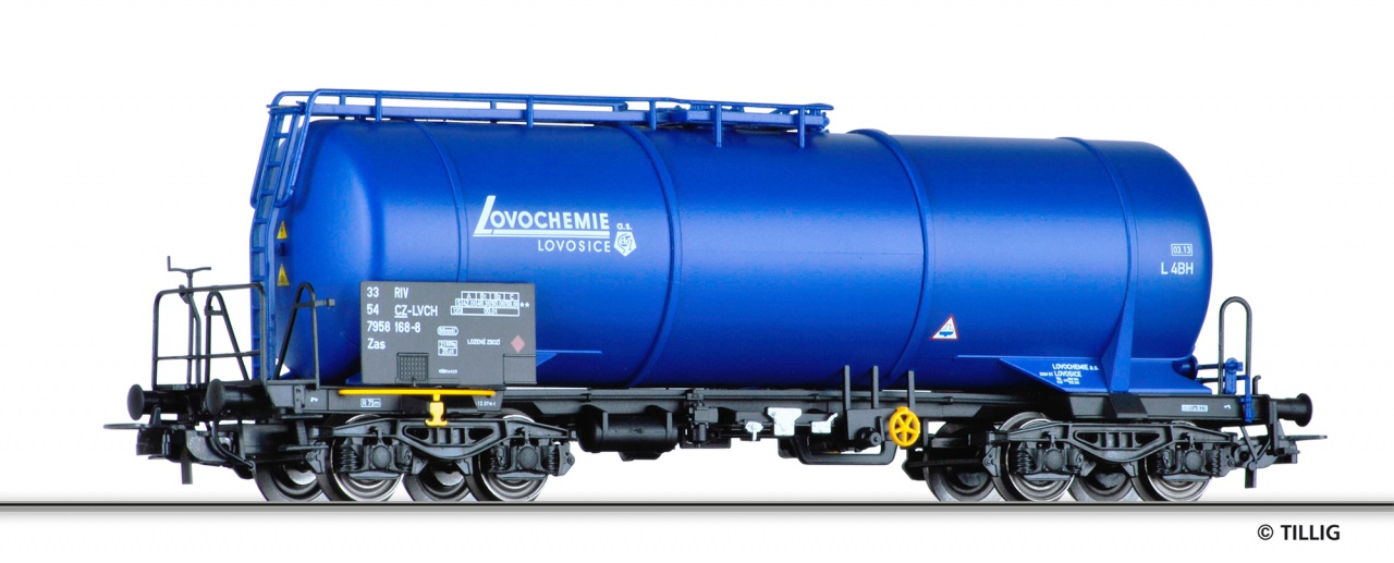 501458 Tillig model cisternového vagónu LOVOCHEMIE CZ (HO)