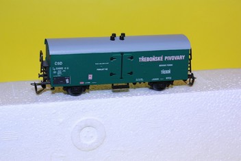 Model uzavřeného vagonu Třeboňské pivovary ČSD (TT)
