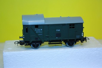 Vitrínový model služebního vagonu ČSD (HO)