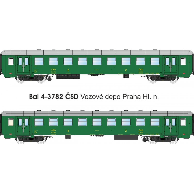 Vagón Bai 4-3782 ČSD Igra model (HO)