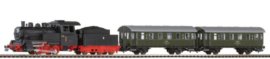 97920 PIKO - Start set s parní lokomotivou a dvěma osbními vozy, ovál kolejí a trafo
