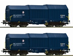 Vagón nákladný s pos. stenami Shimm ŽSSK Cargo Ep. VI set-2ks HO   Roco 76446