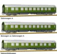 70039 Tillig H0 Bahn - 3- dílný set rychlíkových vozů se salónní úpravou, (1x lůžkový a 2x rychlíkov