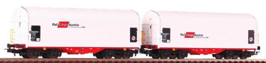 58365 PIKO - Souprava dvou vozů s posuvnou plachtou Shimmns "Rail Cargo Austria"