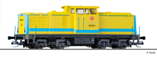 04594 Tillig TT Bahn - Dieselová lokomotiva BR 203 302-5 "DB Netz"