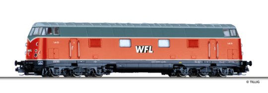 02698 Tillig TT Bahn - Dieselová lokomotiva 228 501-3 "Wedler & Franz Lokomotivdienstleistungen GbR"