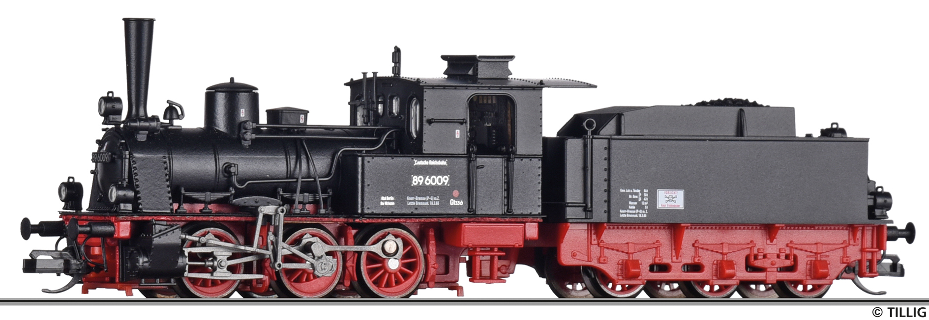 Tillig 04230 Parní lokomotiva BR 89 6009 včetně digitálního dekodéru TT