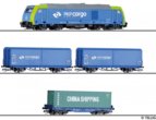 01400 Tillig TT Bahn - Start set s dieselovou lokomotivou TRAXX a třemi nákladními vozy, ovál kolejí