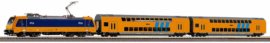 97939 PIKO - Start set obsahující elektrickou lokomotivu a 2 patrové vozy, kolejivo s podložím, 12 x