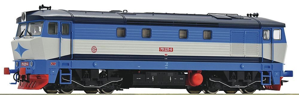 70924 Roco - Dieselová lokomotiva řady 751 229 ČSD (HO)