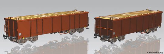 58235 PIKO - Souprava dvou otevřených nákladních vozů Eaos s nákladem dřeva