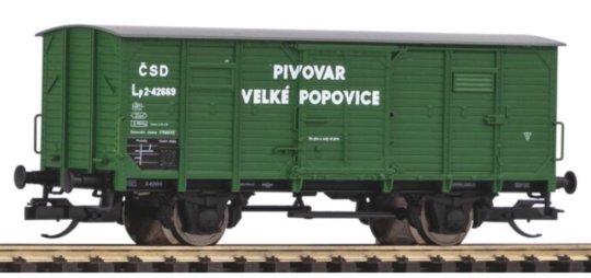 47769 PIKO - Krytý nákladní vůz G02 Zt s brzdařskou budkou "Pivovar Velké Popovice"