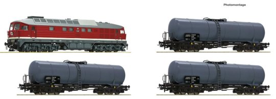 5110002 Roco - Digitální startset obsahující dieselovou lokomotivu řady 132 se 3 cisternovými vozy, 